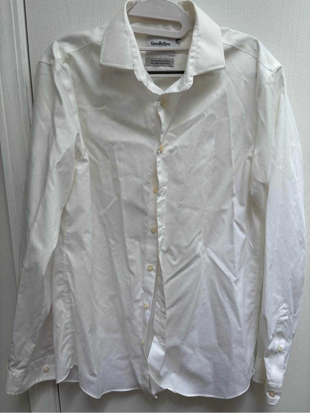 Goodfellow & Co White Long-Sleeve Dress Shirt